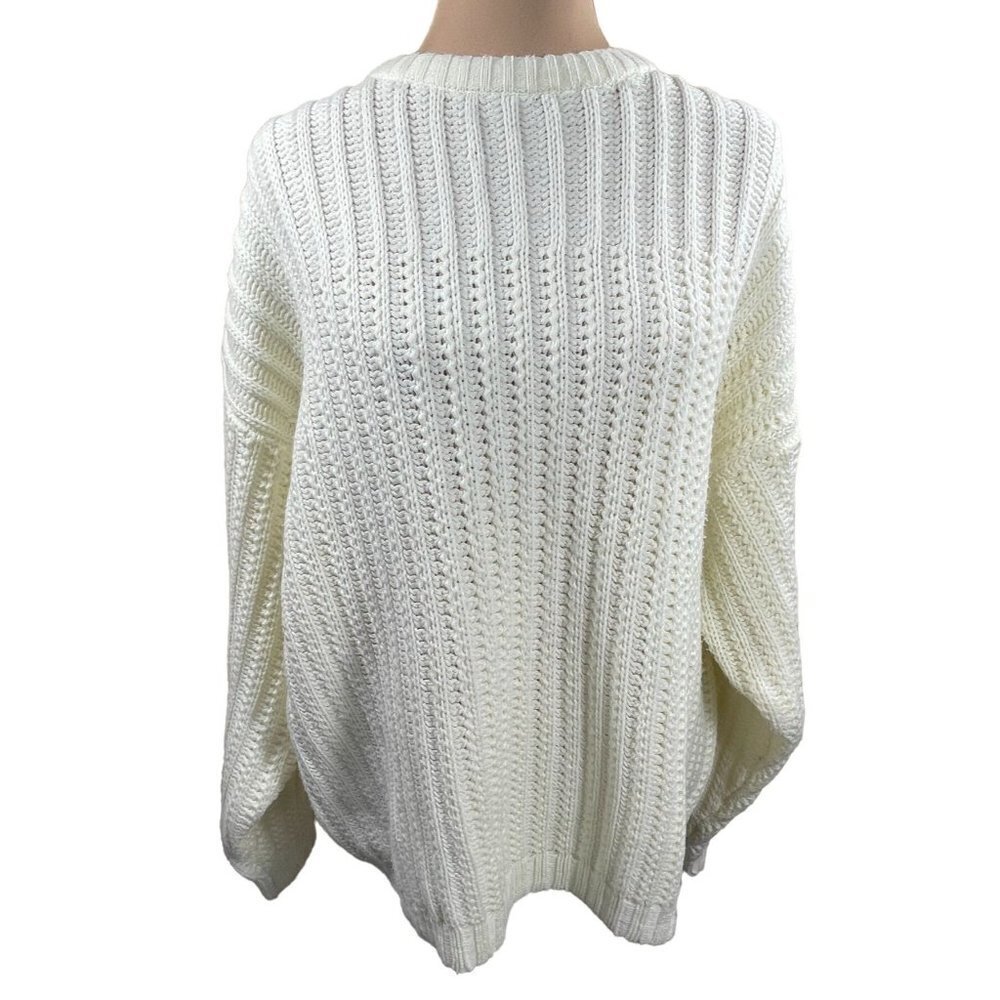 VTG Permit Men's Crew Neck Sweater Long Sleeve Cream Size M Medium